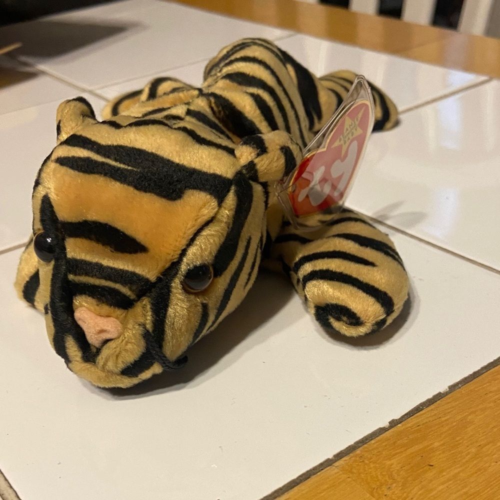 Ty Plush Tiger with Black Stripes, 1NN